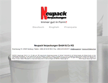 Tablet Screenshot of neupack.de